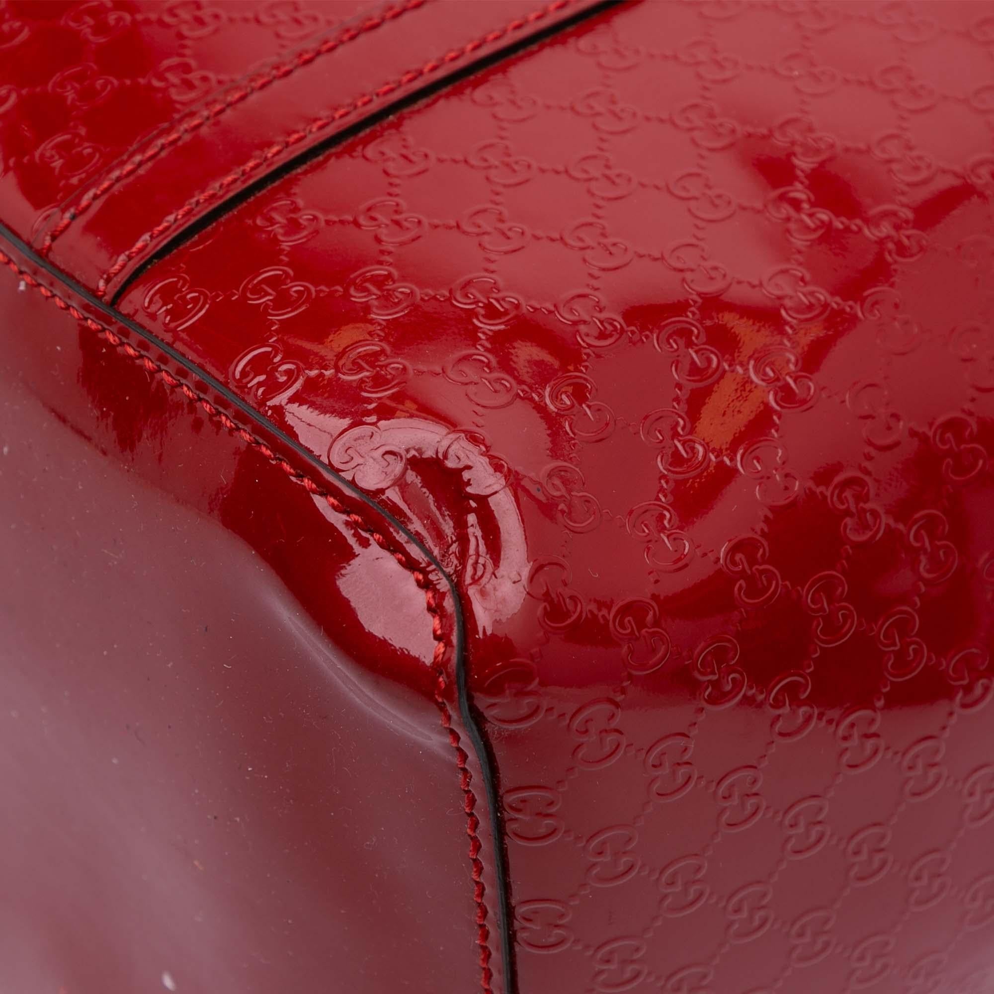 Gucci Patent Microguccissima Nice Tote