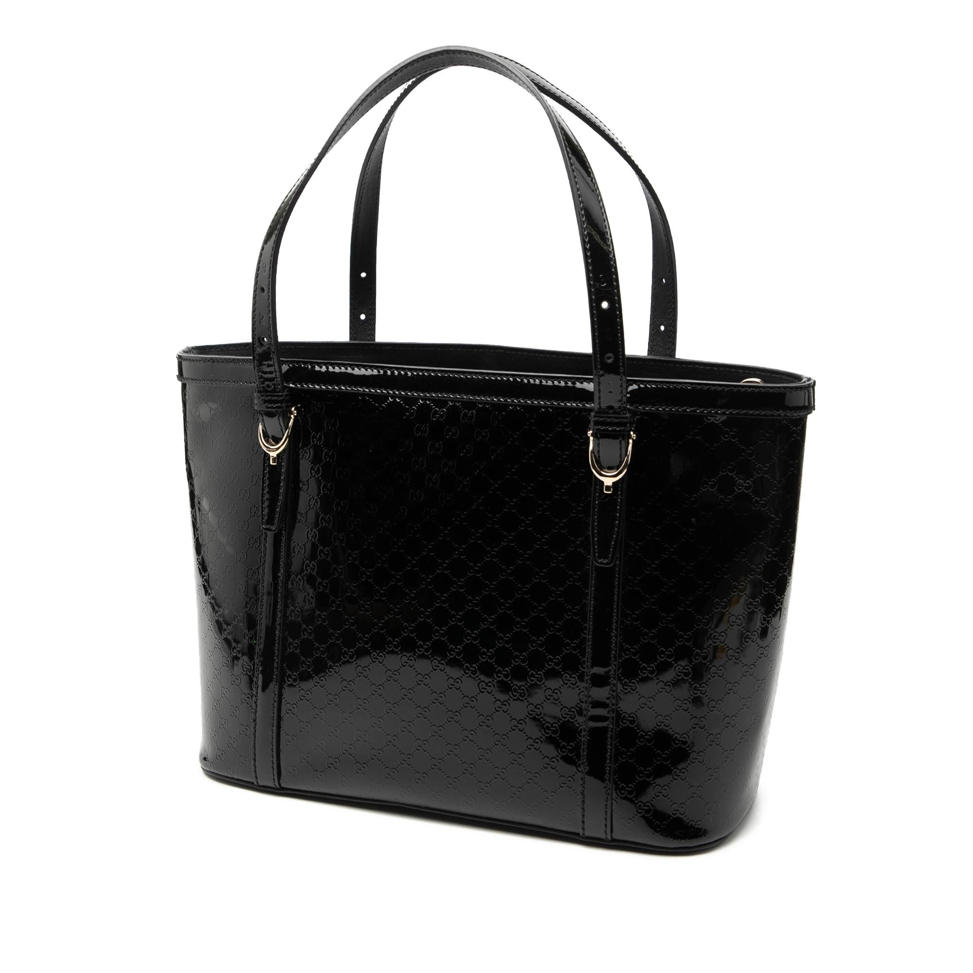 Gucci Patent Microguccissima Nice Tote