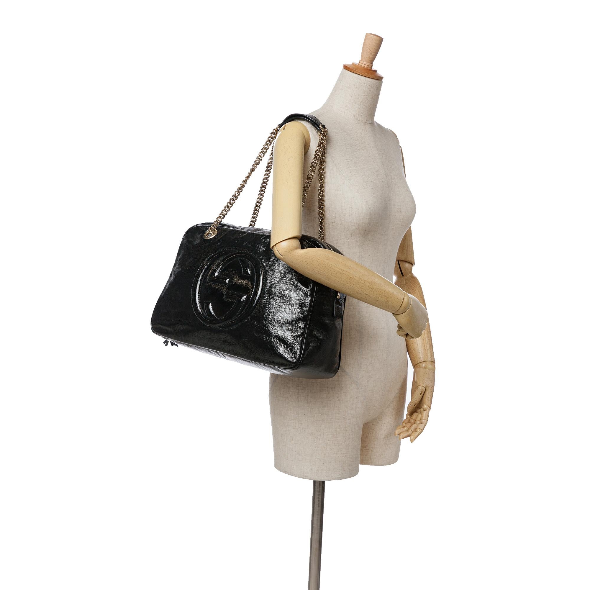 Gucci Patent Soho Chain Shoulder Bag