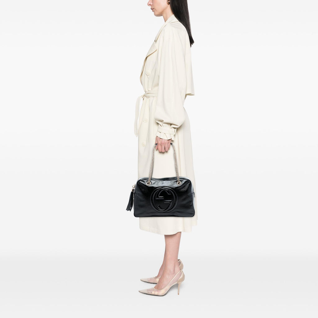 Gucci Patent Soho Chain Shoulder Bag