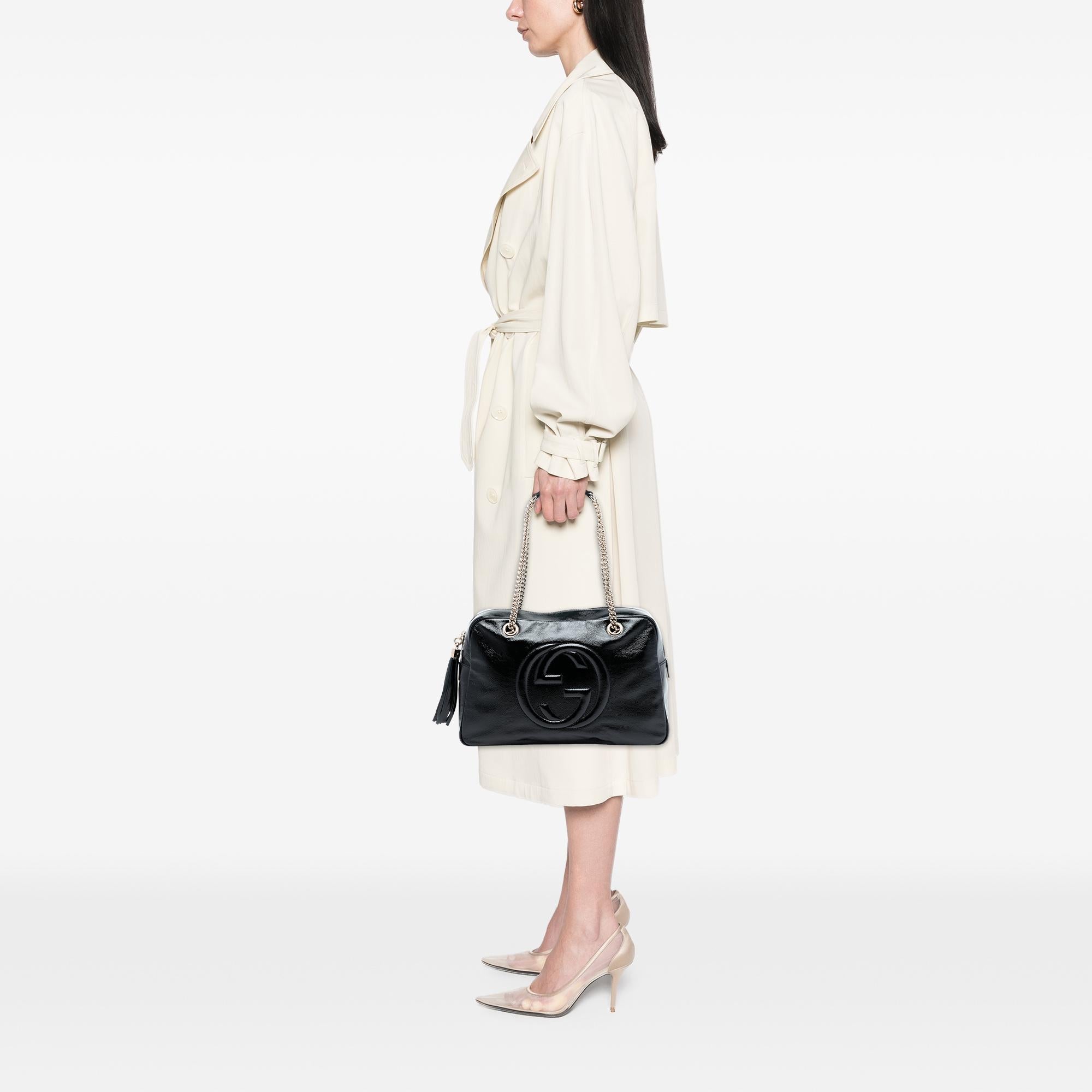 Gucci Patent Soho Chain Shoulder Bag