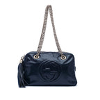Gucci Patent Soho Chain Zip Shoulder Bag