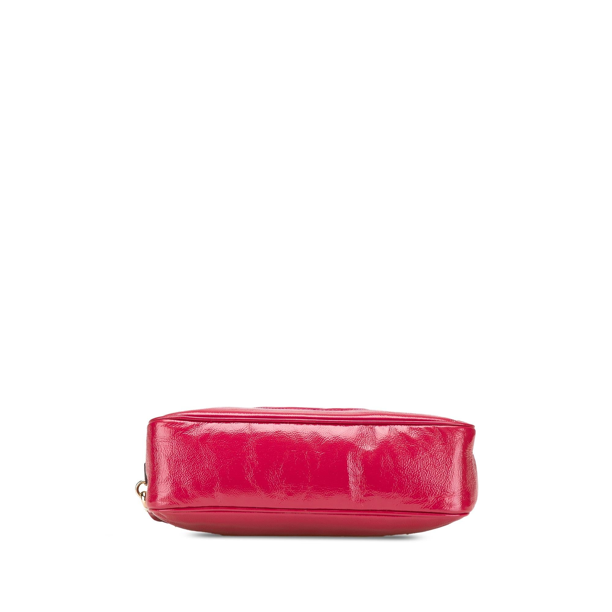 Gucci Patent Soho Chain Zip Shoulder Bag
