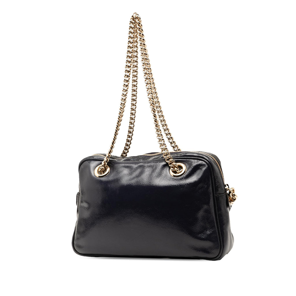 Gucci Patent Soho Chain Zip Shoulder Bag