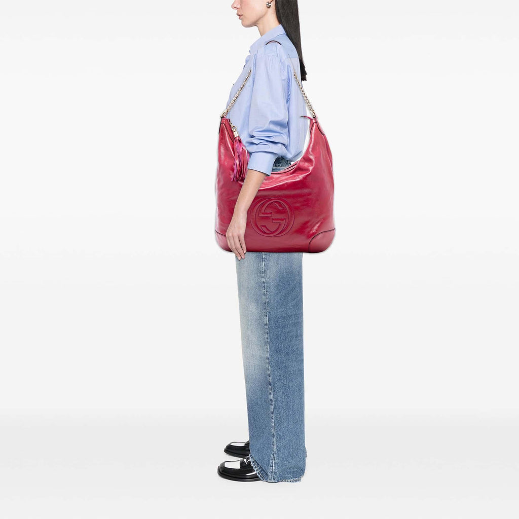 Gucci Patent Soho Shoulder Bag
