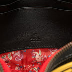 Gucci Patent and Rubber Game Patch Logo Wristlet Bag