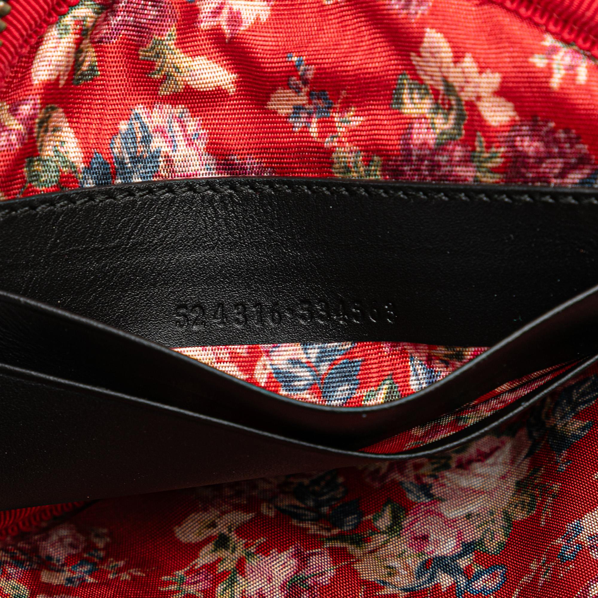 Gucci Patent and Rubber Game Patch Logo Wristlet Bag