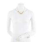 Gucci Pearl Crystal Script Necklace