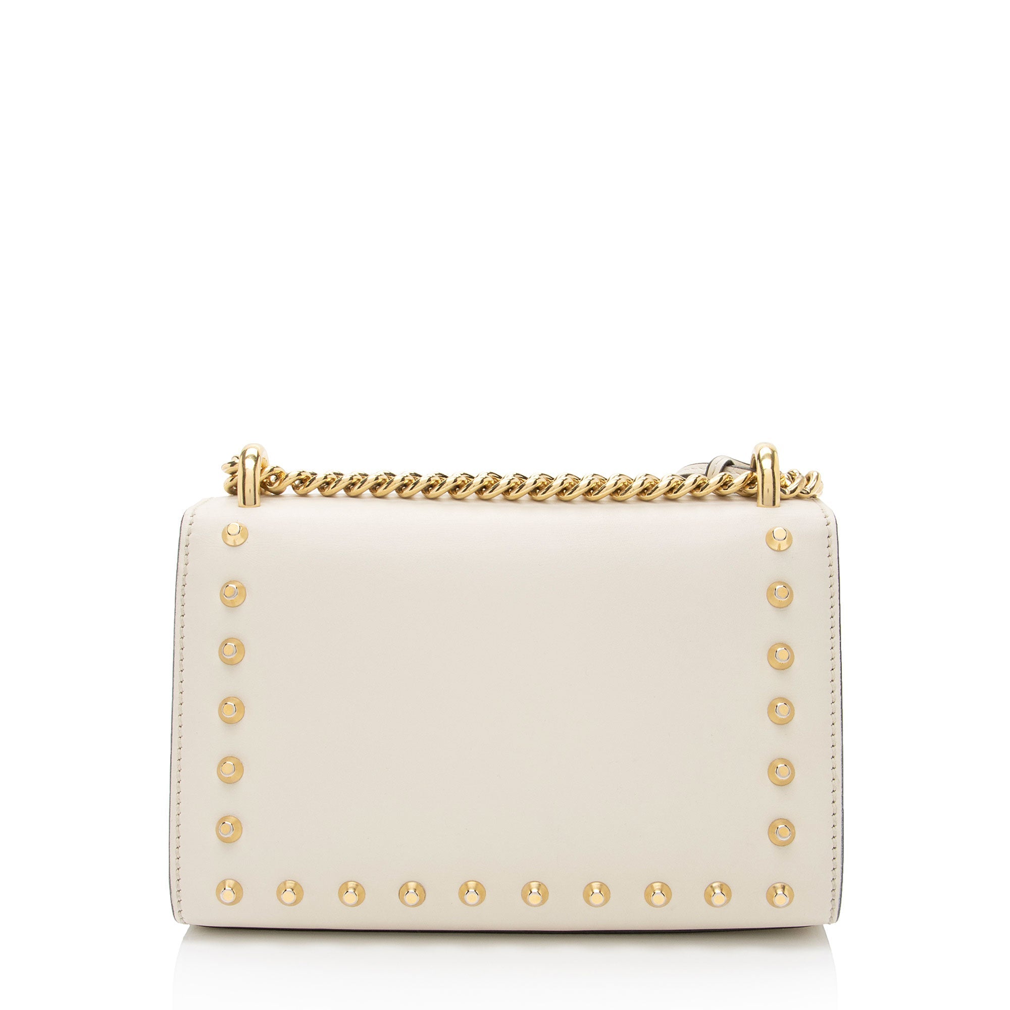 Gucci Pearl Embellished Leather Padlock Small Shoulder Bag (SHF-2JmpQy)