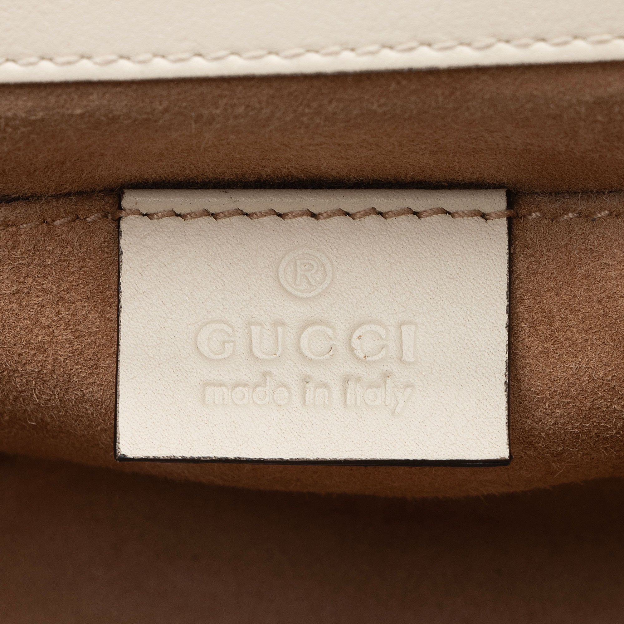 Gucci Pearl Embellished Leather Padlock Small Shoulder Bag (SHF-2JmpQy)