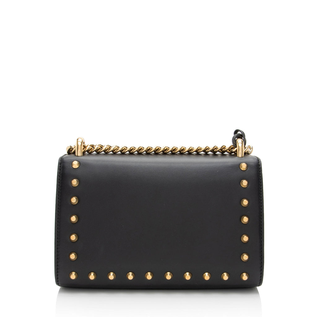 Gucci Pearl Embellished Leather Padlock Small Shoulder Bag