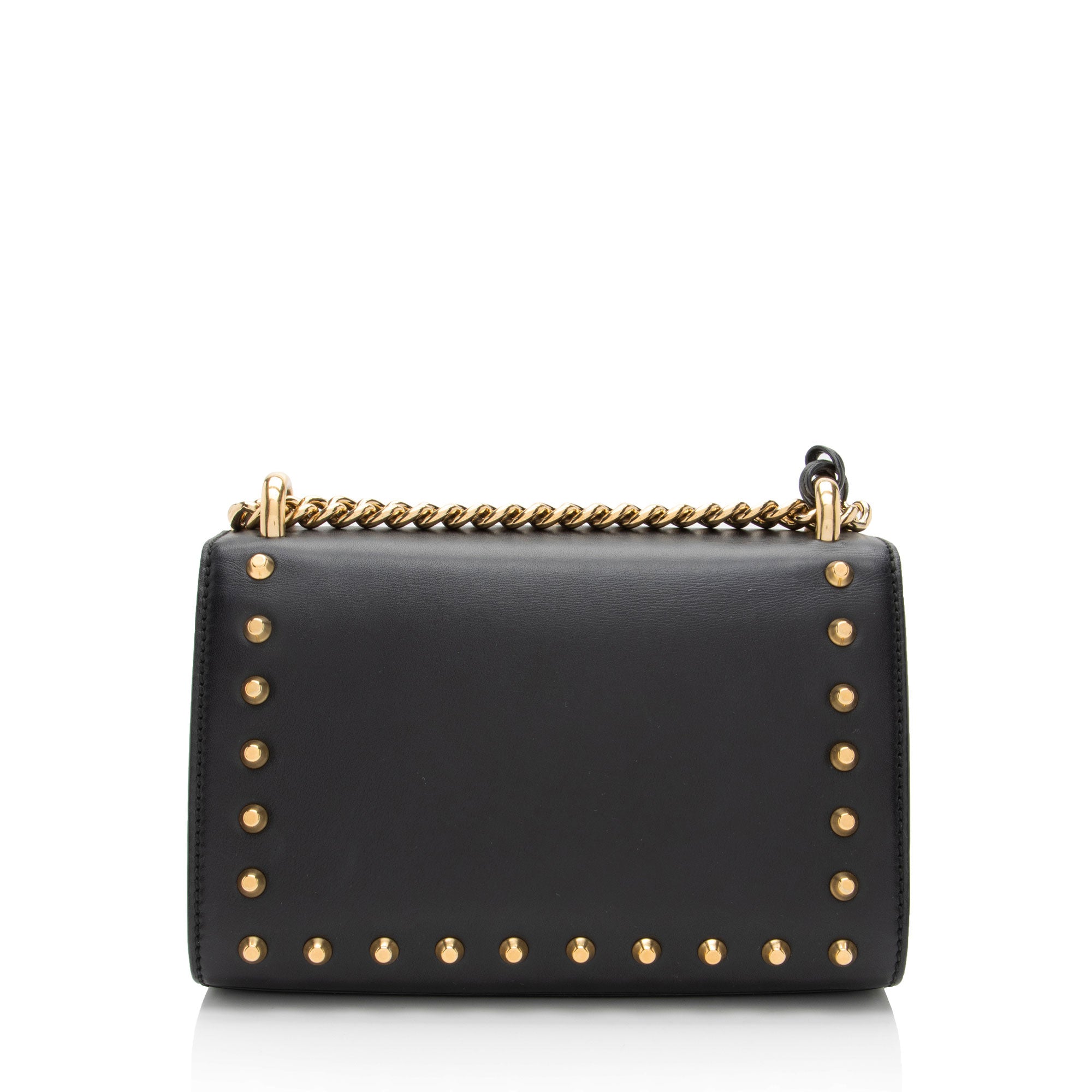 Gucci Pearl Embellished Leather Padlock Small Shoulder Bag