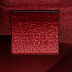 Gucci Pebbled Leather Logo Zip Pouch (SHF-12973)