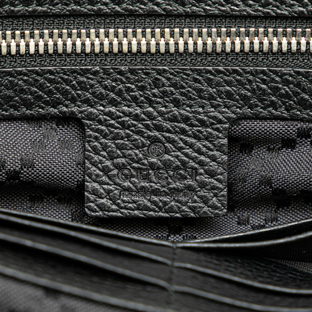 Gucci Pebbled Calfskin Portfolio Clutch