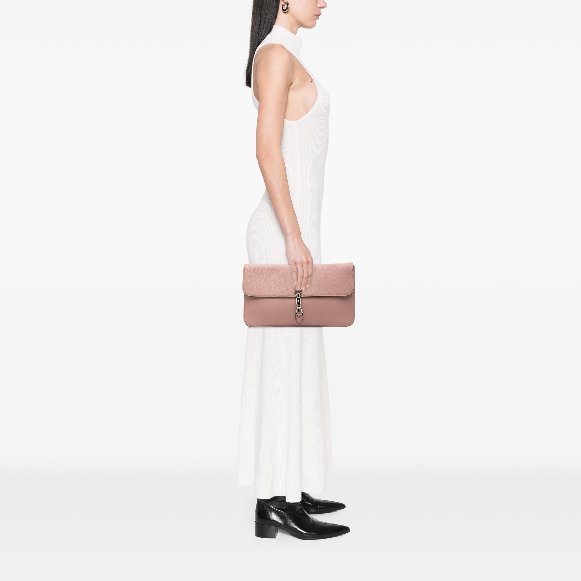 Gucci Pebbled Calfskin Soft Jackie Clutch