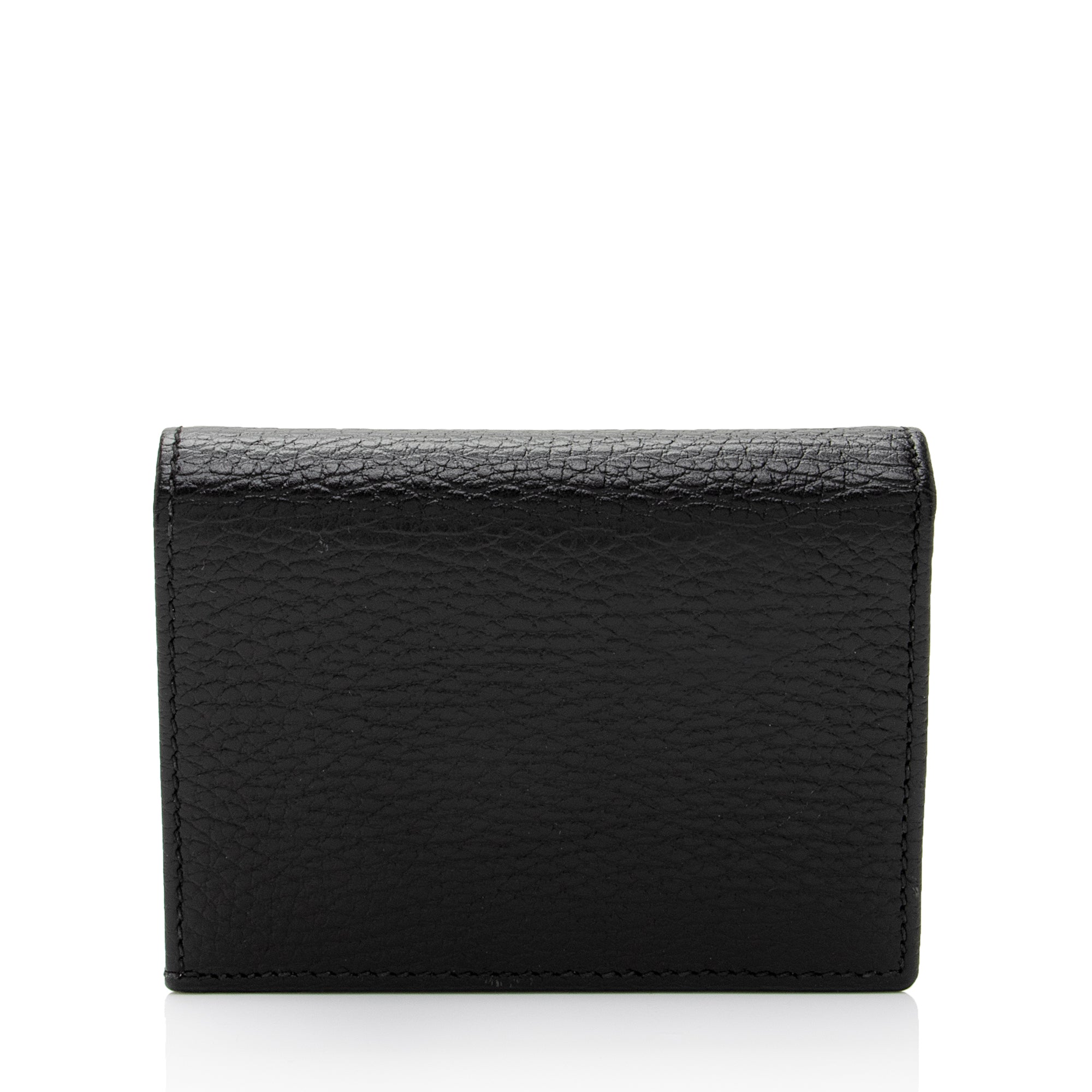 Gucci Pebbled Leather GG Marmont Card Case Wallet (SHF-dXo42g)
