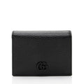 Gucci Pebbled Leather GG Marmont Card Case Wallet (SHF-dXo42g)