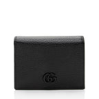 Gucci Pebbled Leather GG Marmont Card Case Wallet (SHF-dXo42g)