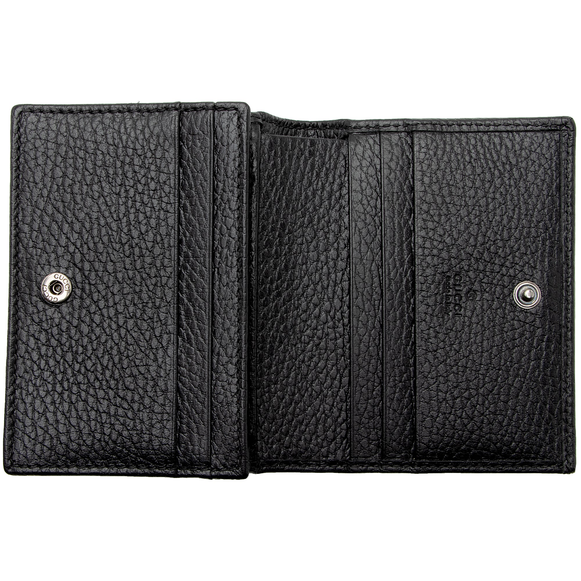 Gucci Pebbled Leather GG Marmont Card Case Wallet (SHF-dXo42g)