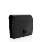 Gucci Pebbled Leather GG Marmont Card Case Wallet (SHF-dXo42g)