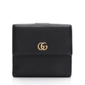 Gucci Pebbled Leather GG Marmont French Wallet (SHF-t6gHZo)