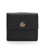 Gucci Pebbled Leather GG Marmont French Wallet (SHF-t6gHZo)