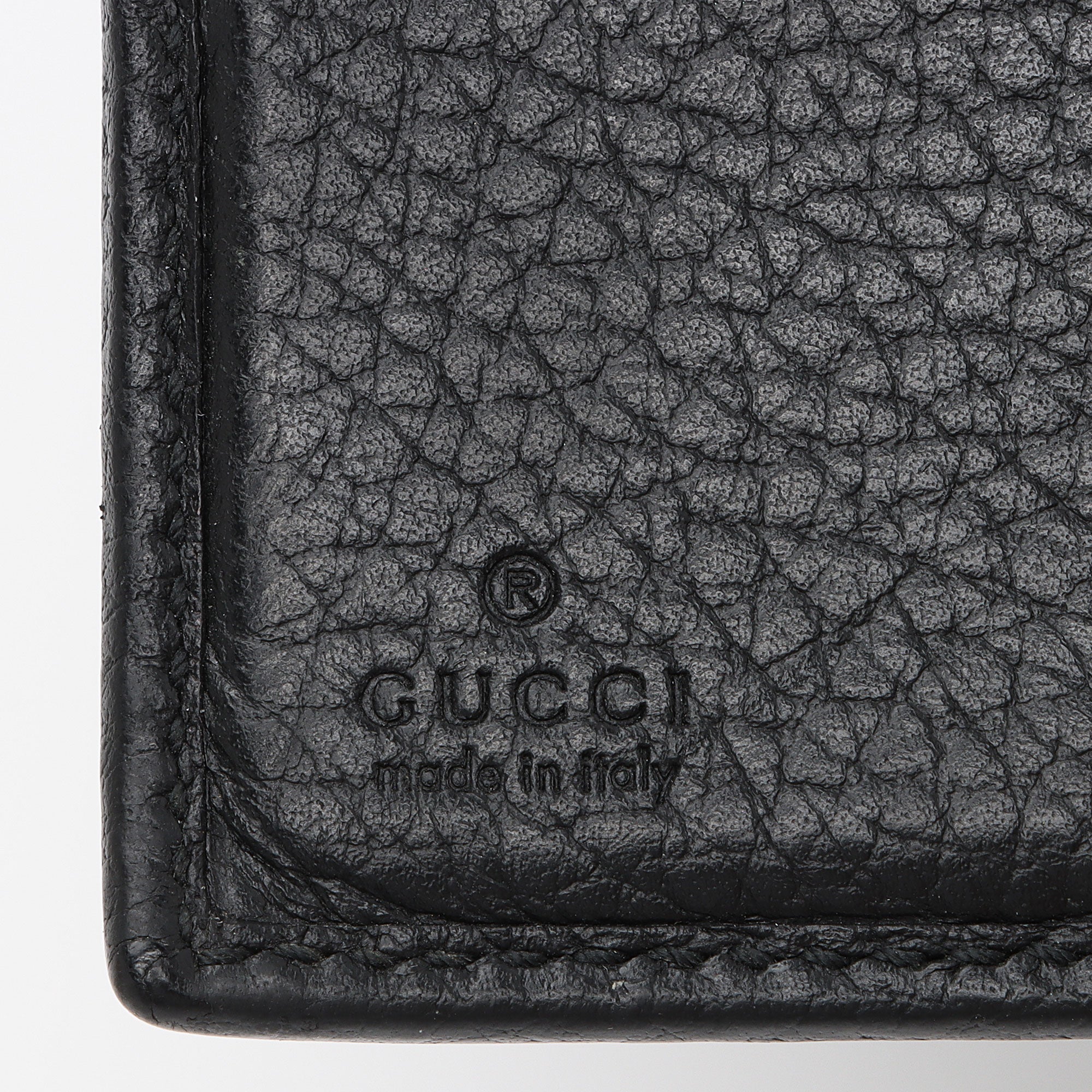 Gucci Pebbled Leather GG Marmont French Wallet (SHF-t6gHZo)