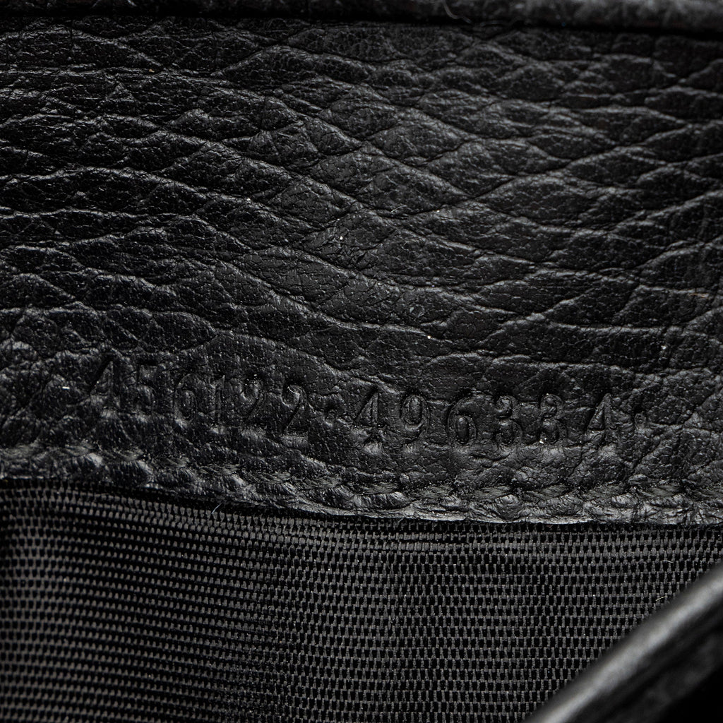 Gucci Pebbled Leather GG Marmont French Wallet