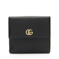 Gucci Pebbled Leather GG Marmont French Wallet