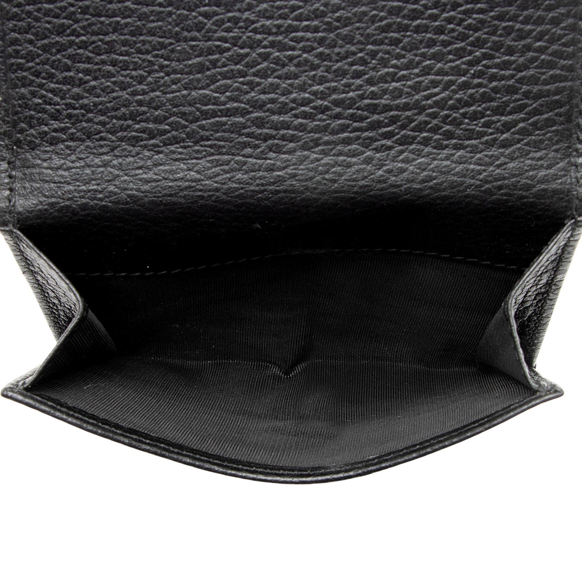 Gucci Pebbled Leather GG Marmont French Wallet