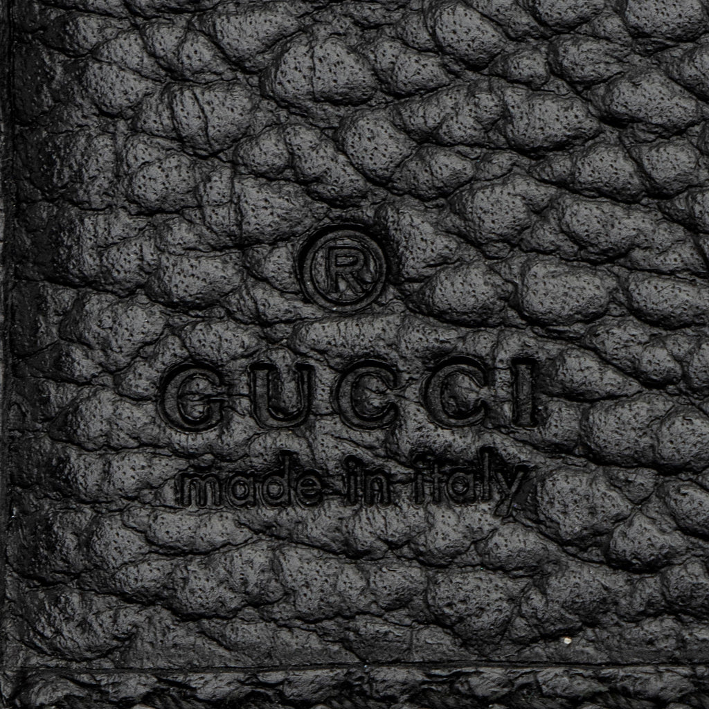 Gucci Pebbled Leather GG Marmont French Wallet
