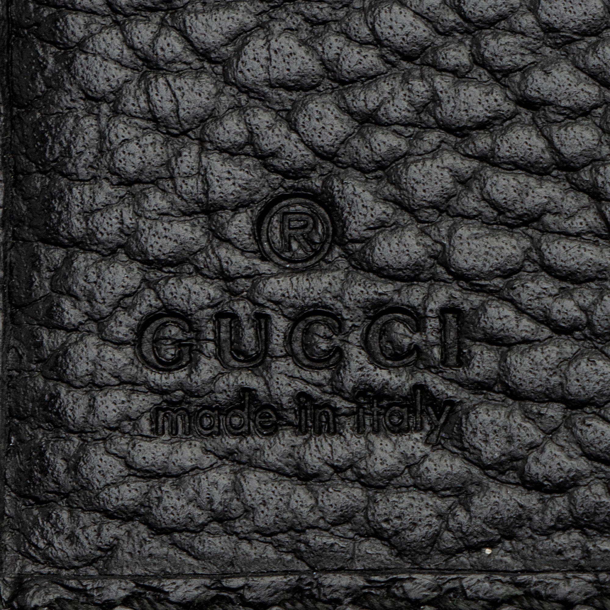 Gucci Pebbled Leather GG Marmont French Wallet