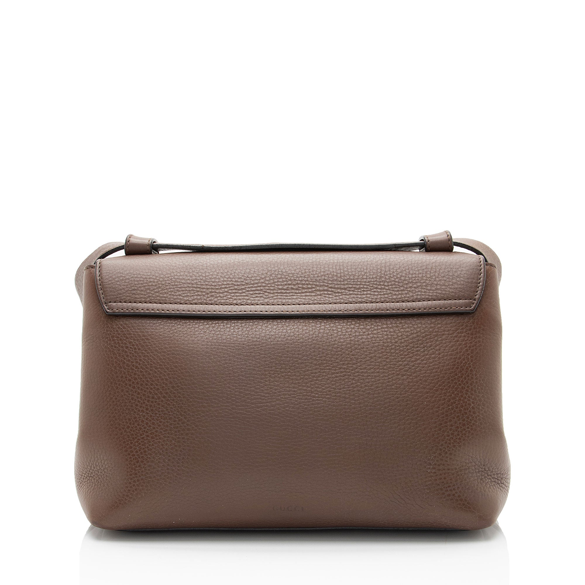 Gucci Pebbled Leather GG Marmont Shoulder Bag (SHF-h48Iia)