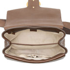 Gucci Pebbled Leather GG Marmont Shoulder Bag (SHF-h48Iia)
