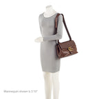 Gucci Pebbled Leather GG Marmont Shoulder Bag (SHF-h48Iia)