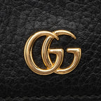 Gucci Pebbled Leather GG Marmont Small Tri-Fold Wallet (SHF-23499)