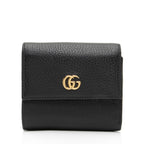 Gucci Pebbled Leather GG Marmont Small Tri-Fold Wallet (SHF-23499)