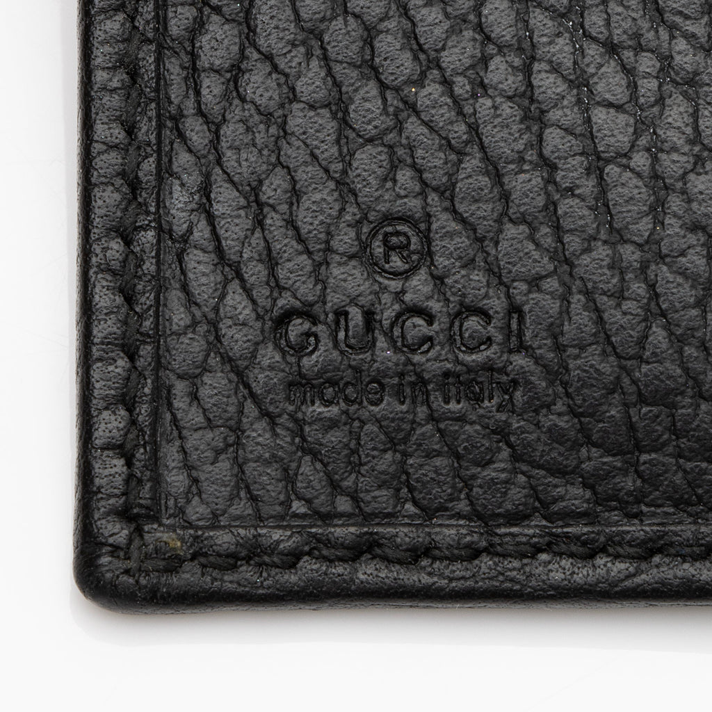 Gucci Pebbled Leather GG Marmont Small Tri-Fold Wallet (SHF-23499)