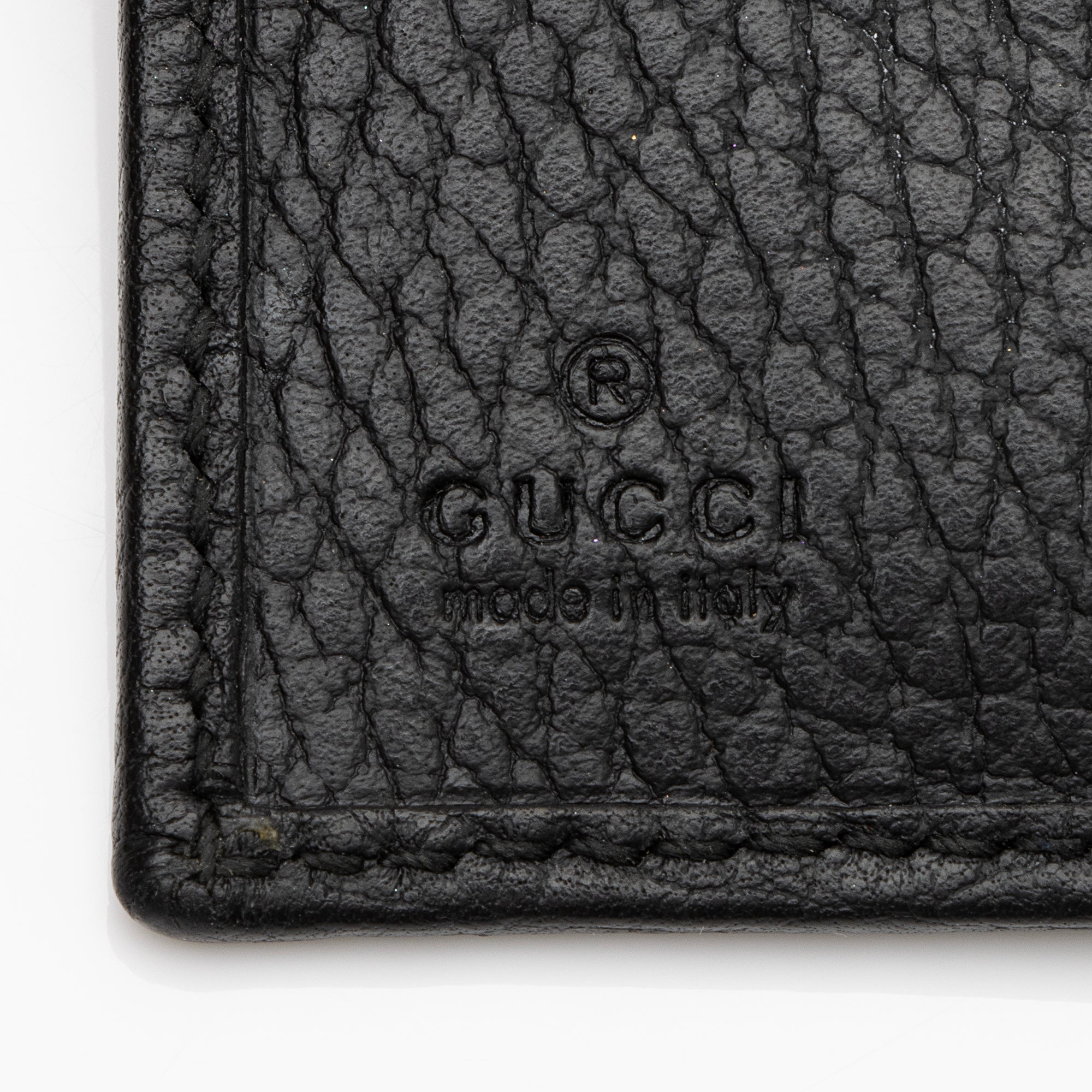Gucci Pebbled Leather GG Marmont Small Tri-Fold Wallet (SHF-23499)