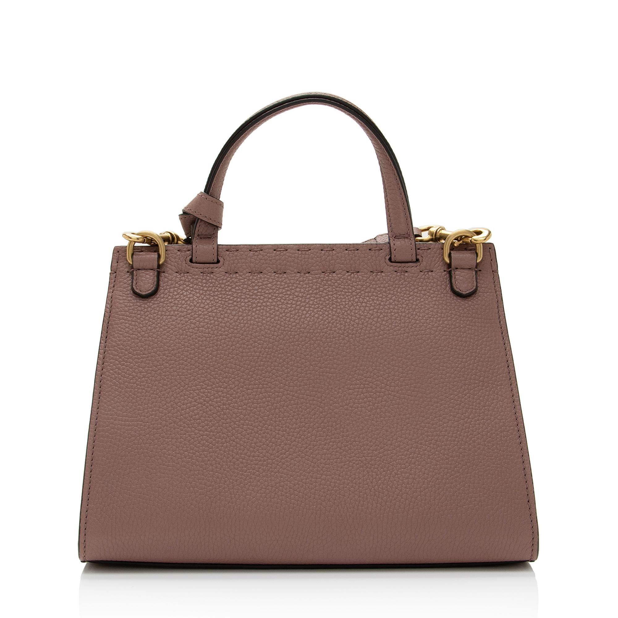 Gucci Pebbled Leather GG Marmont Top Handle Mini Shoulder Bag (SHF-1GP6PA)
