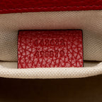 Gucci Pebbled Leather GG Marmont Mini Top Handle (SHF-CZXc44)
