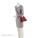 Gucci Pebbled Leather GG Marmont Mini Top Handle (SHF-CZXc44)