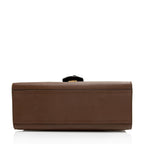 Gucci Pebbled Leather GG Marmont Top Handle Small Shoulder Bag (SHF-VGh3B4)