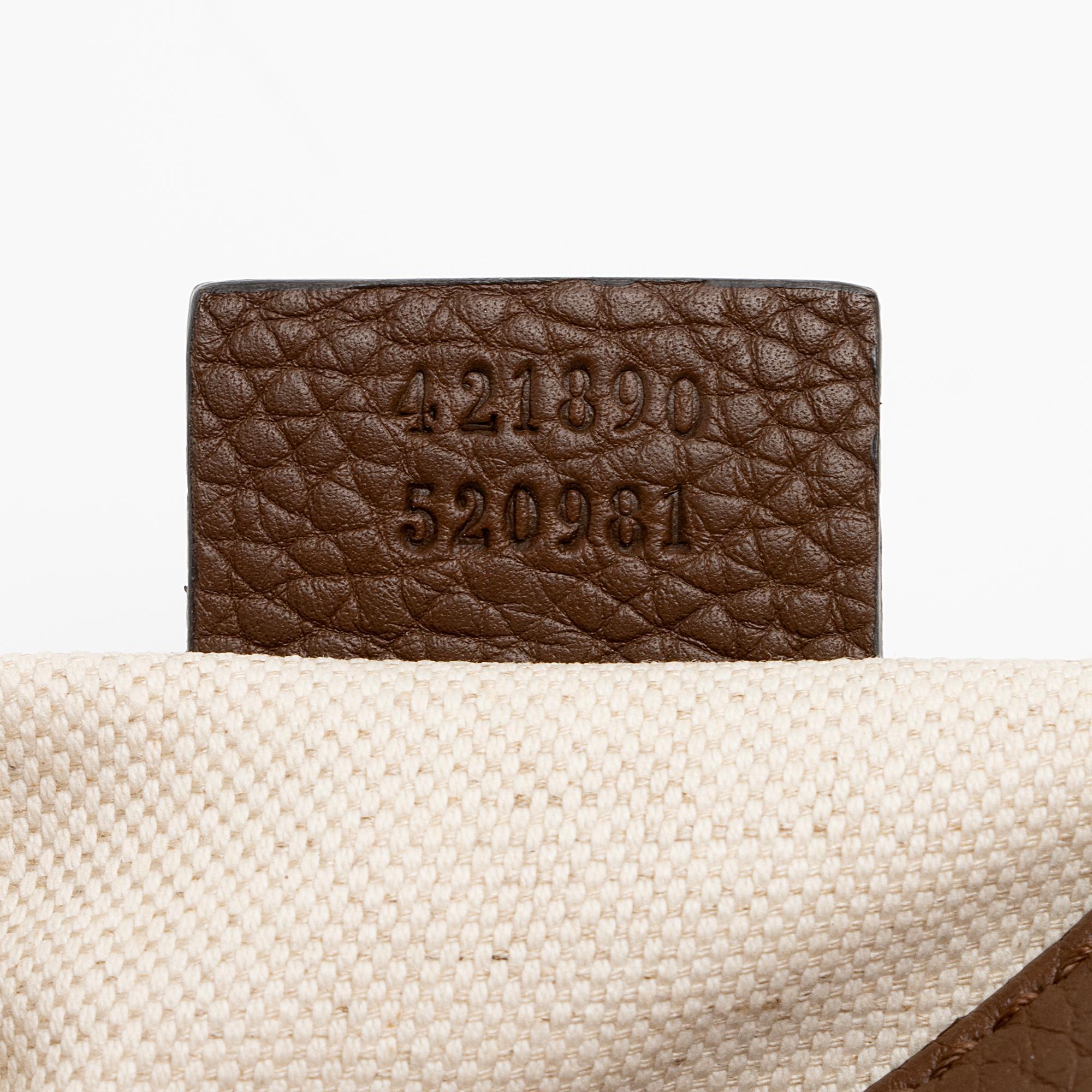 Gucci Pebbled Leather GG Marmont Top Handle Small Shoulder Bag (SHF-VGh3B4)
