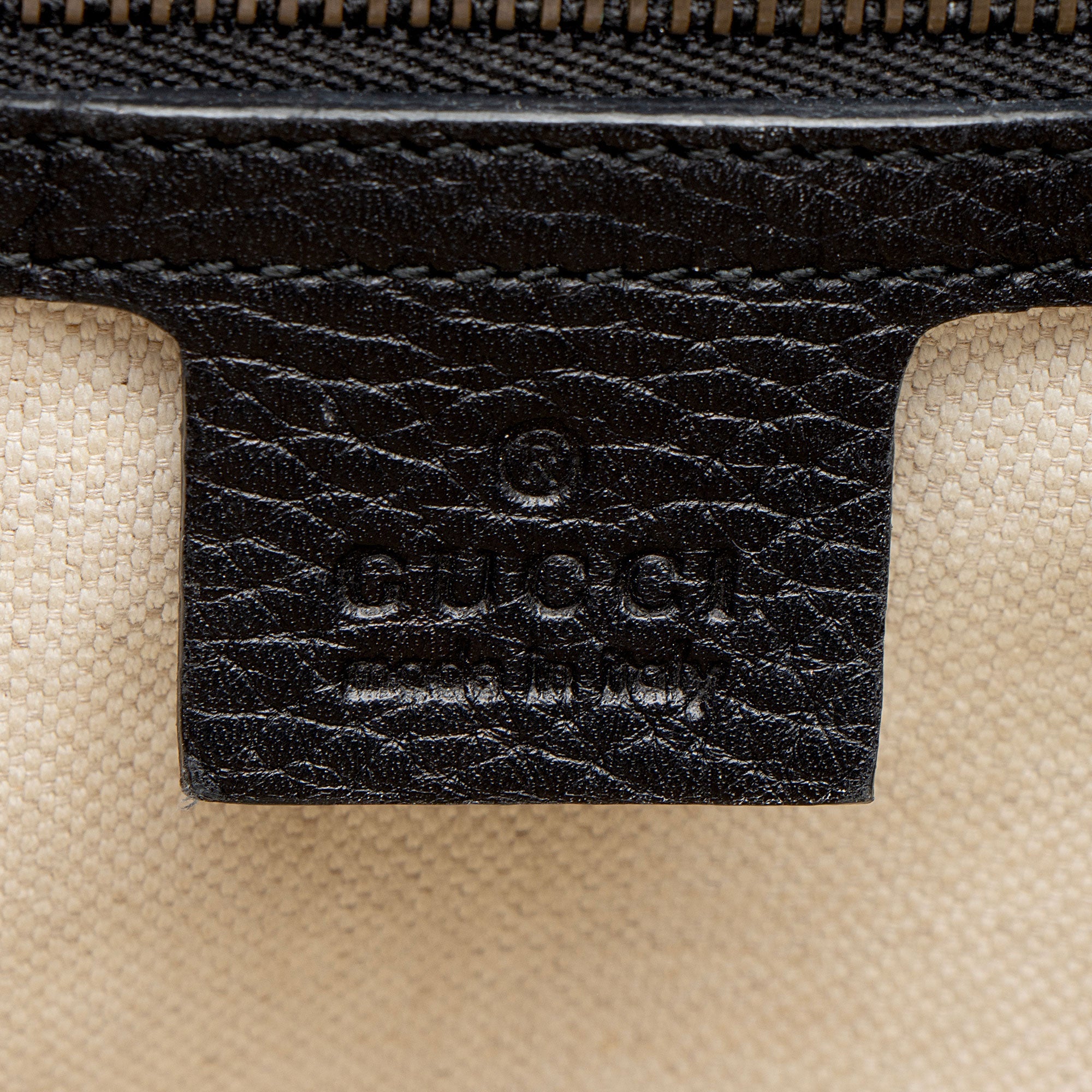 Gucci Pebbled Leather GG Marmont Top Handle