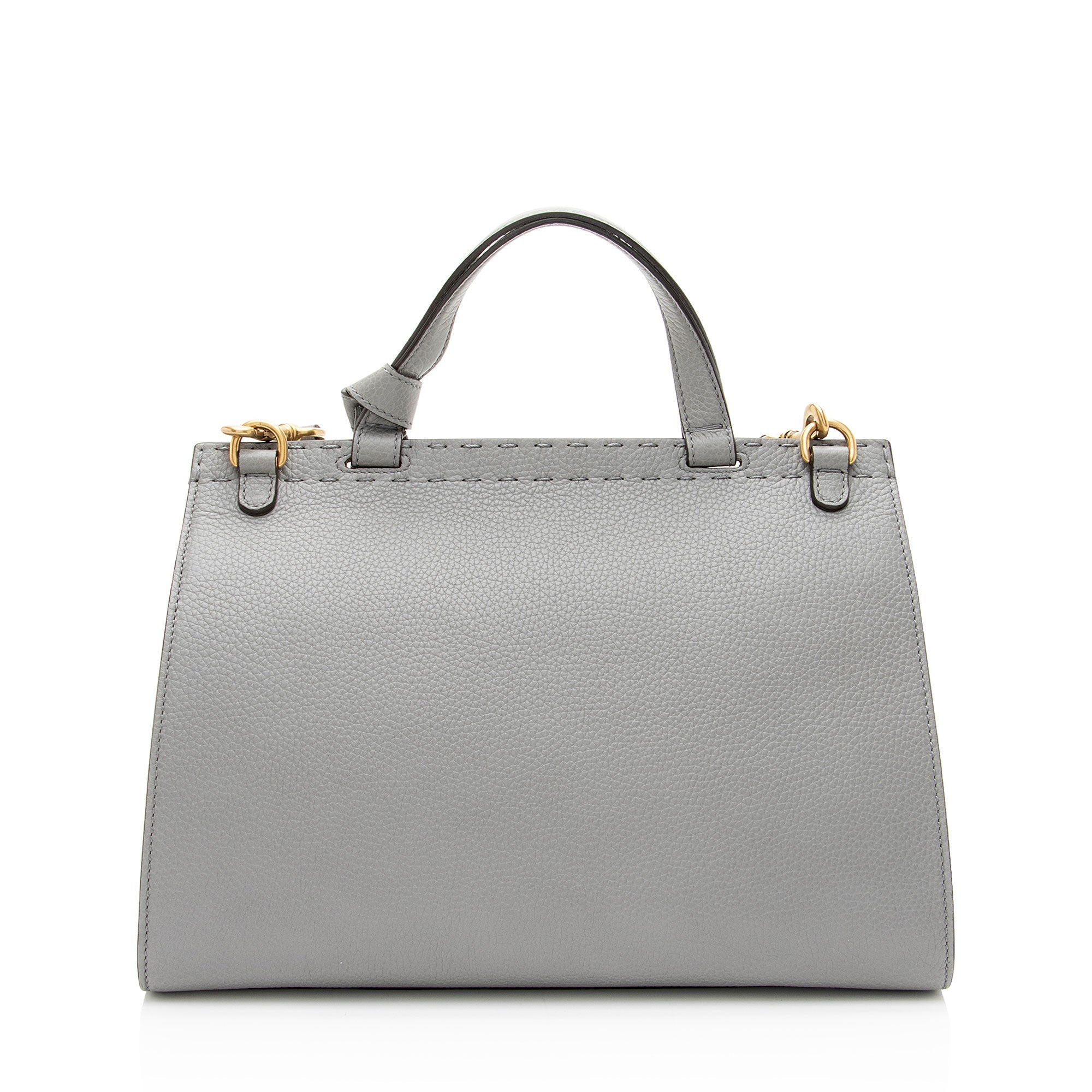 Gucci Pebbled Leather GG Marmont Top Handle