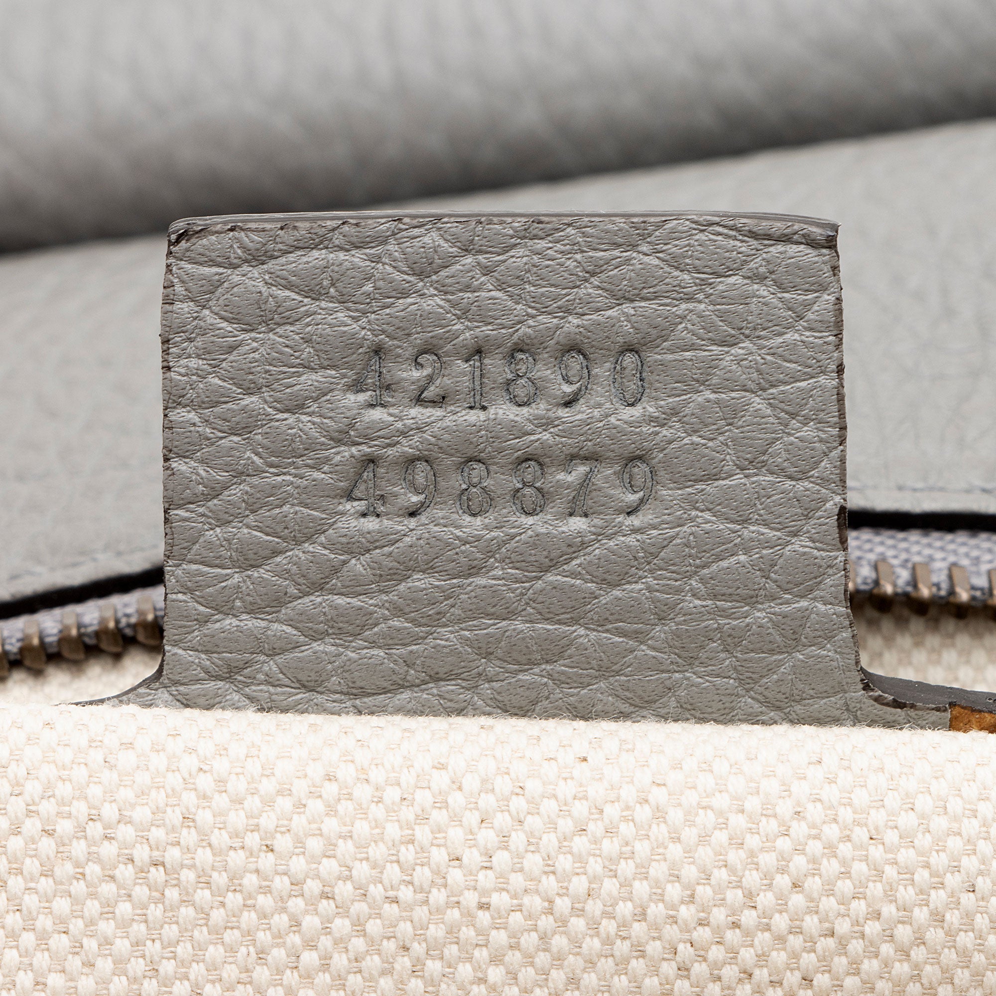 Gucci Pebbled Leather GG Marmont Top Handle