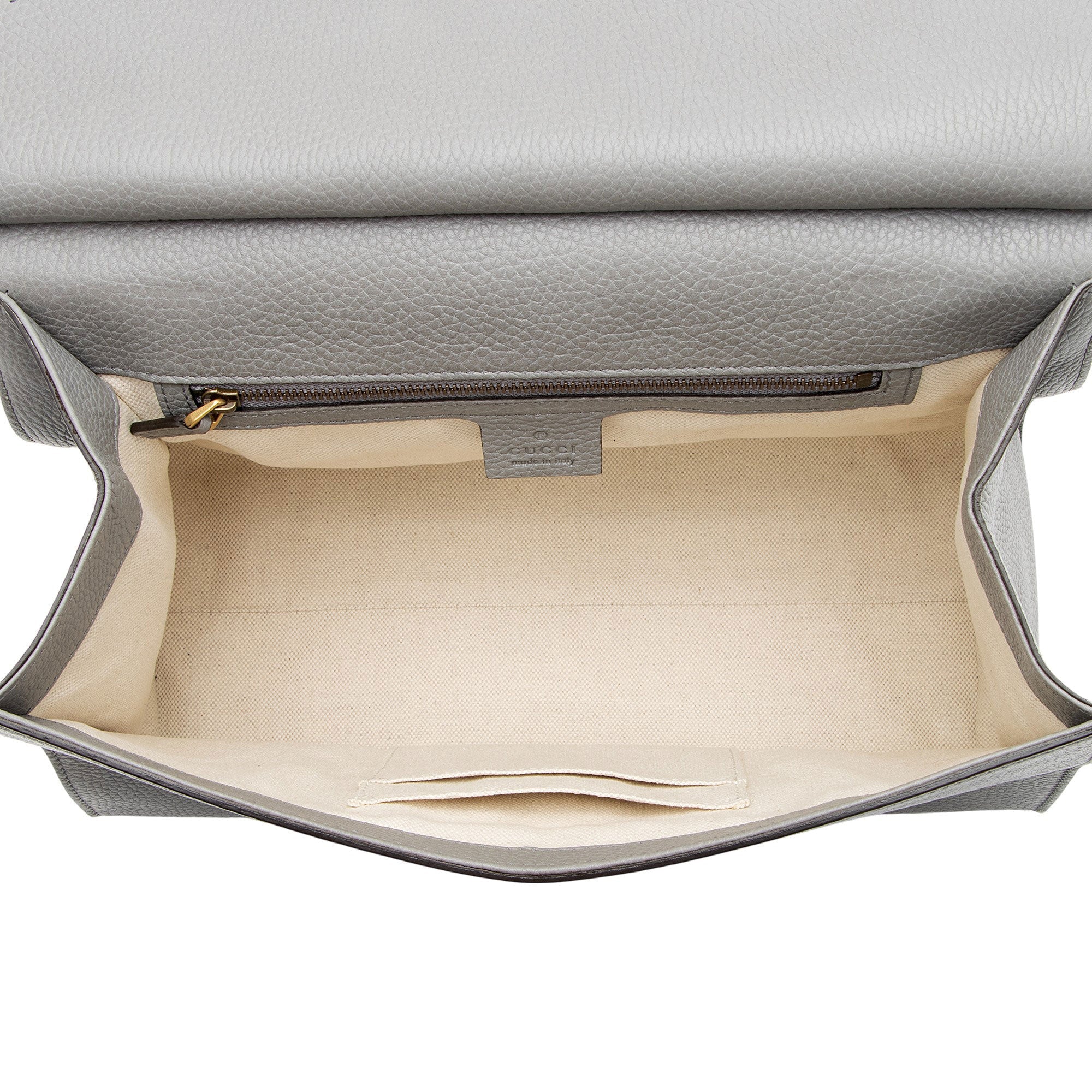 Gucci Pebbled Leather GG Marmont Top Handle