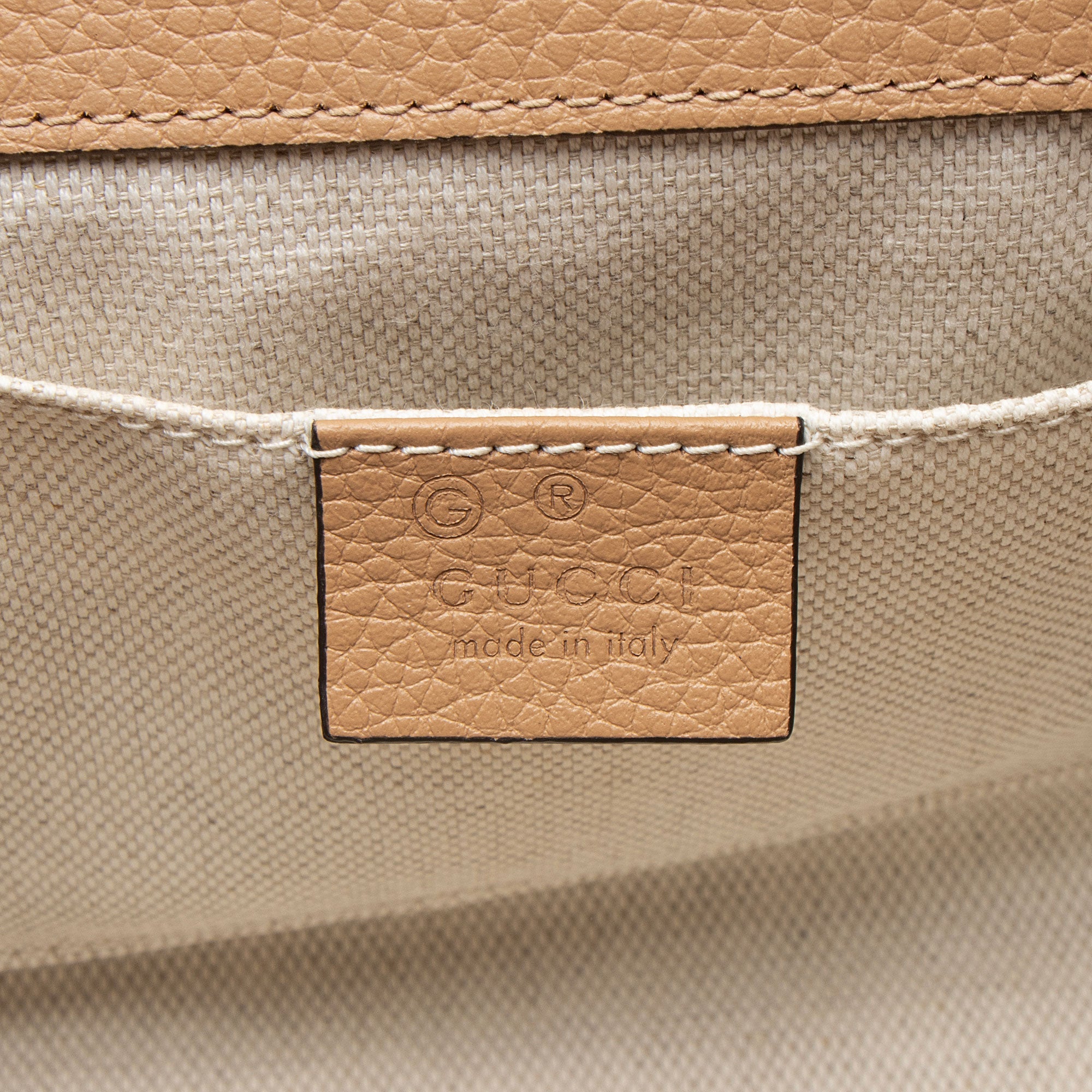Gucci Pebbled Leather GG Marmont Top Handle