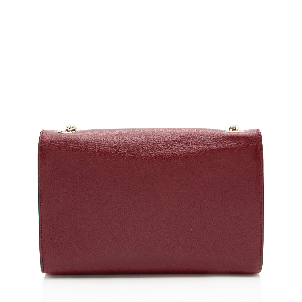 Gucci Pebbled Leather Miss Bamboo Medium Crossbody